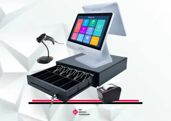 Pack Caisse Enregistreuse Tactile Tout-en-Un (All-in-One)+ LOGICIEL