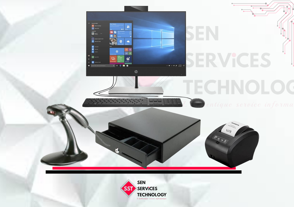 Pack Caisse Enregistreuse Tactile Tout-en-Un (All-in-One VENANT)+ LOGICIEL (copie)